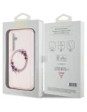 Wholesale Guess GUHMS24SHFWFCP Samsung Galaxy S24 hardcase IML Flowers Wreath MagSafe pink - GUE3357 - {ean13} - Hurt