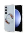 Etui Guess GUHMS24SHFWFCT Samsung Galaxy S24 hardcase IML Flori Coroană MagSafe transparent/transparent