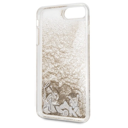 Karl Lagerfeld KLHCI8LKSICGO iPhone 7/8 Plus złoty/gold hard case Iconic Liquid Glitter