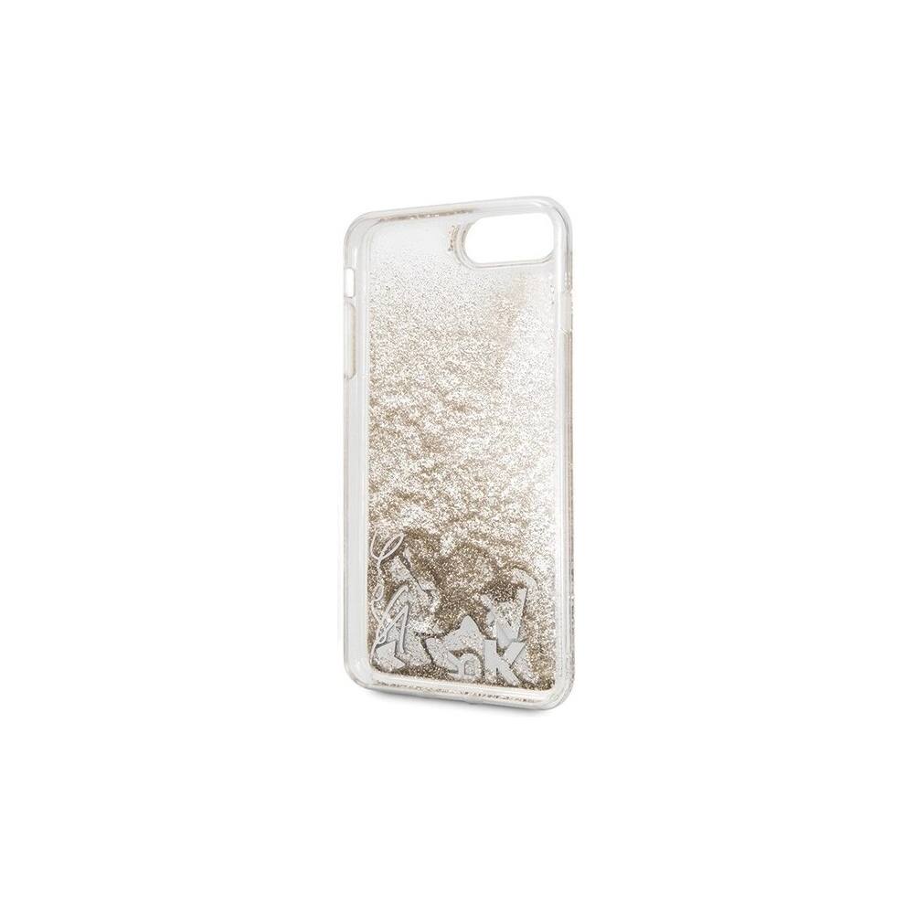 Hurtownia GSM - Karl Lagerfeld KLHCI8LKSICGO iPhone 7/8 Plus złoty/gold hard case Iconic Liquid Glitter - KLD093GLD - {ean13} - Hurt