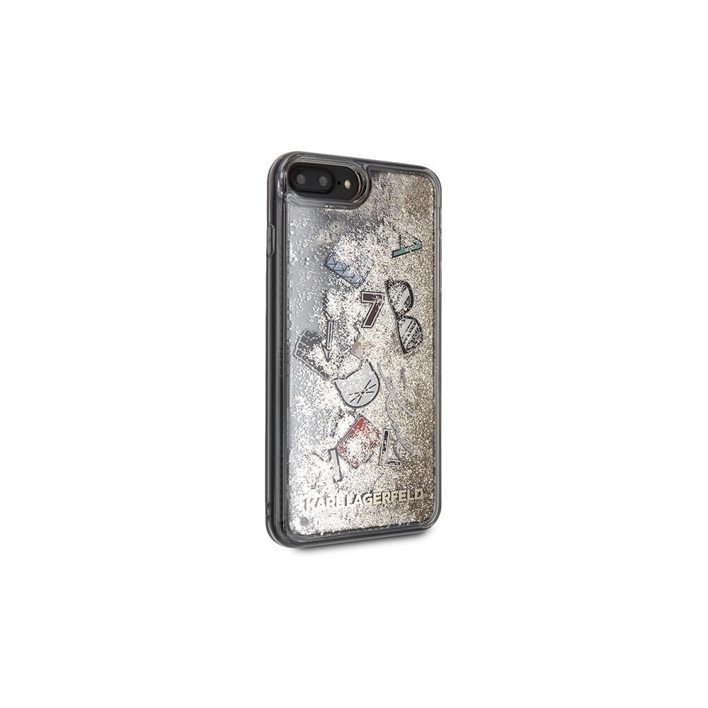 Wholesale Karl Lagerfeld KLHCI8LKSICGO iPhone 7/8 Plus gold hard case Iconic Liquid Glitter - KLD093GLD - {ean13} - Hurt