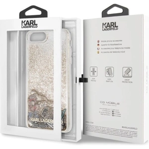 Hurtownia GSM - Karl Lagerfeld KLHCI8LKSICGO iPhone 7/8 Plus złoty/gold hard case Iconic Liquid Glitter - KLD093GLD - {ean13} - Hurt
