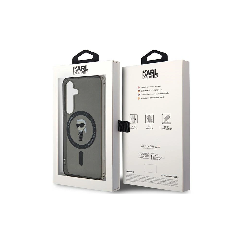 Hurtownia GSM - Etui Karl Lagerfeld KLHMS24SHFCKNOK Samsung Galaxy S24 hardcase IML Ikonik MagSafe negru/black - KLD1932 - {ean13} - Hurt