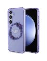 Case Guess GUHMS24SHFWFCU Samsung Galaxy S24 Hardcase IML Blumenkranz MagSafe lila/purple