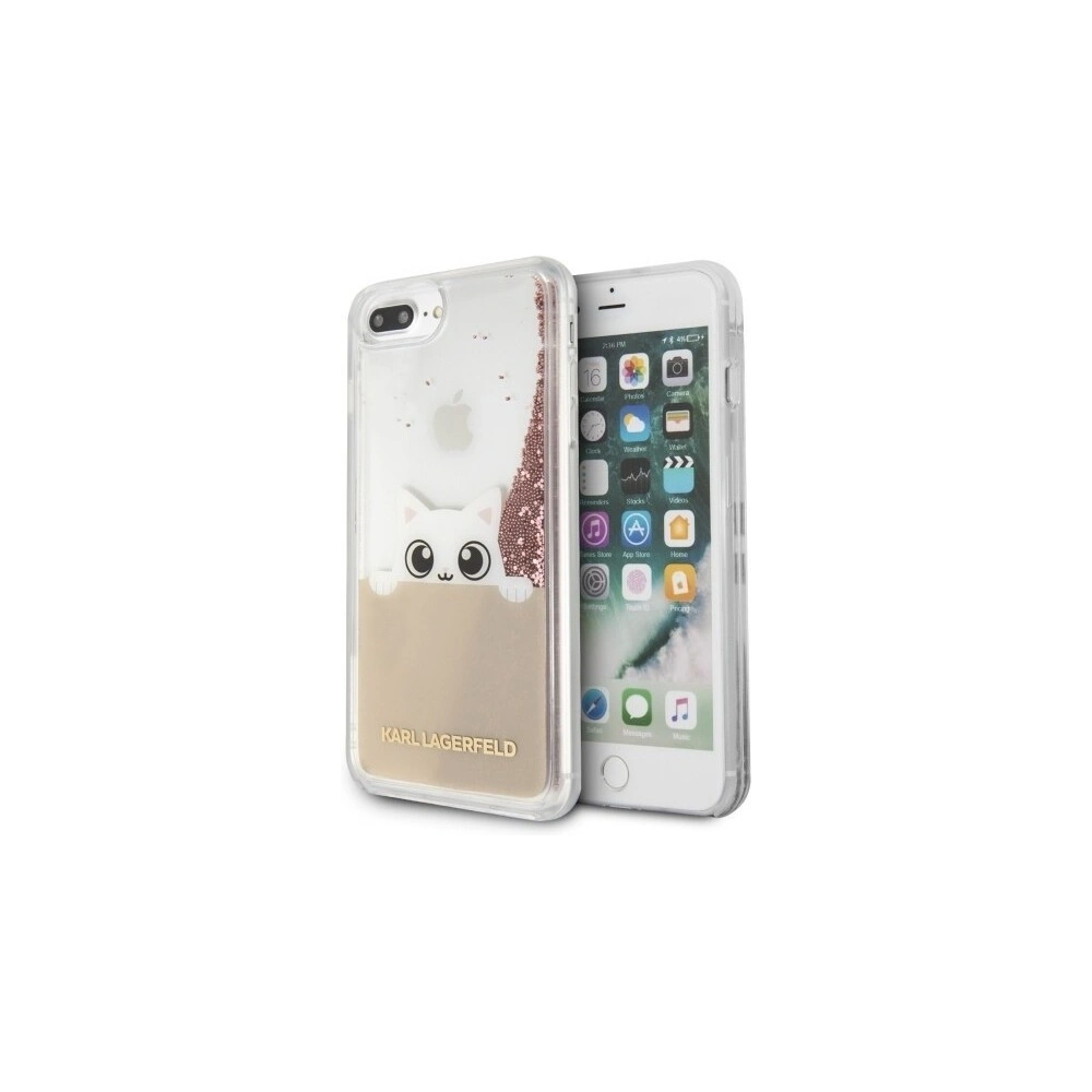 Wholesale Karl Lagerfeld KLHCI8LPABGNU iPhone 7/8 Plus pink gold hard case Liquid Glitter - KLD095RS - {ean13} - Hurt