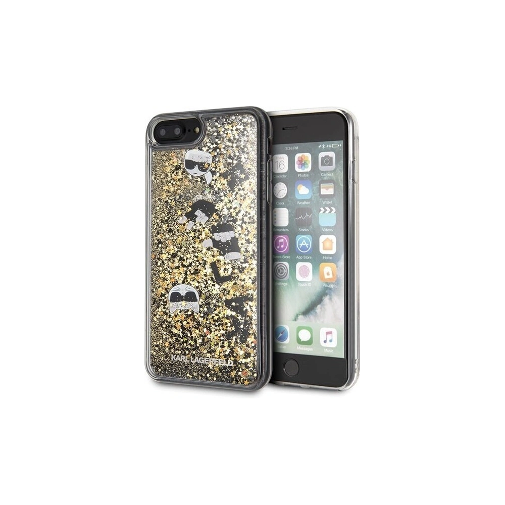 Hurtownia GSM - Karl Lagerfeld KLHCI8LROGO iPhone 7/8 Plus czarno-złoty/black & gold hard case Glitter - KLD096BLKGLD - {ean13} - Hurt