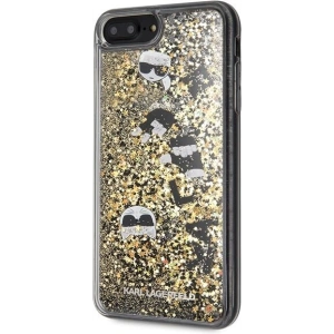 Hurtownia GSM - Karl Lagerfeld KLHCI8LROGO iPhone 7/8 Plus schwarz-goldene/black & gold Hardcase Glitter - KLD096BLKGLD - {ean13} - Hurt