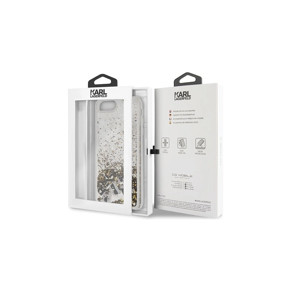Hurtownia GSM - Karl Lagerfeld KLHCI8LROGO iPhone 7/8 Plus czarno-złoty/black & gold hard case Glitter - KLD096BLKGLD - {ean13} - Hurt