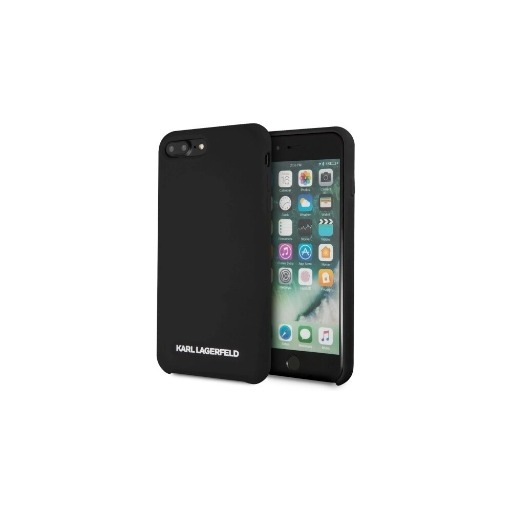 Hurtownia GSM - Karl Lagerfeld KLHCI8LSLBKS iPhone 7/8 Plus Hardcase schwarz/schwarz Silikon - KLD097BLK - {ean13} - Hurt