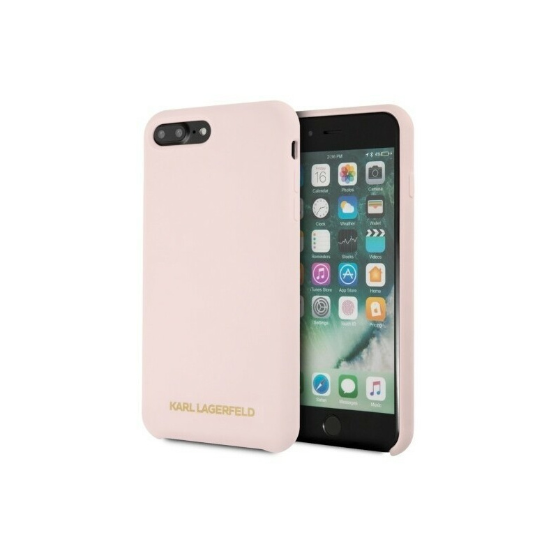 Hurtownia Karl Lagerfeld - 3700740435489 - KLD098PNK - Karl Lagerfeld KLHCI8LSLLPG iPhone 7/8 Plus hardcase jasnoróżowy/light pink Silicone - B2B homescreen