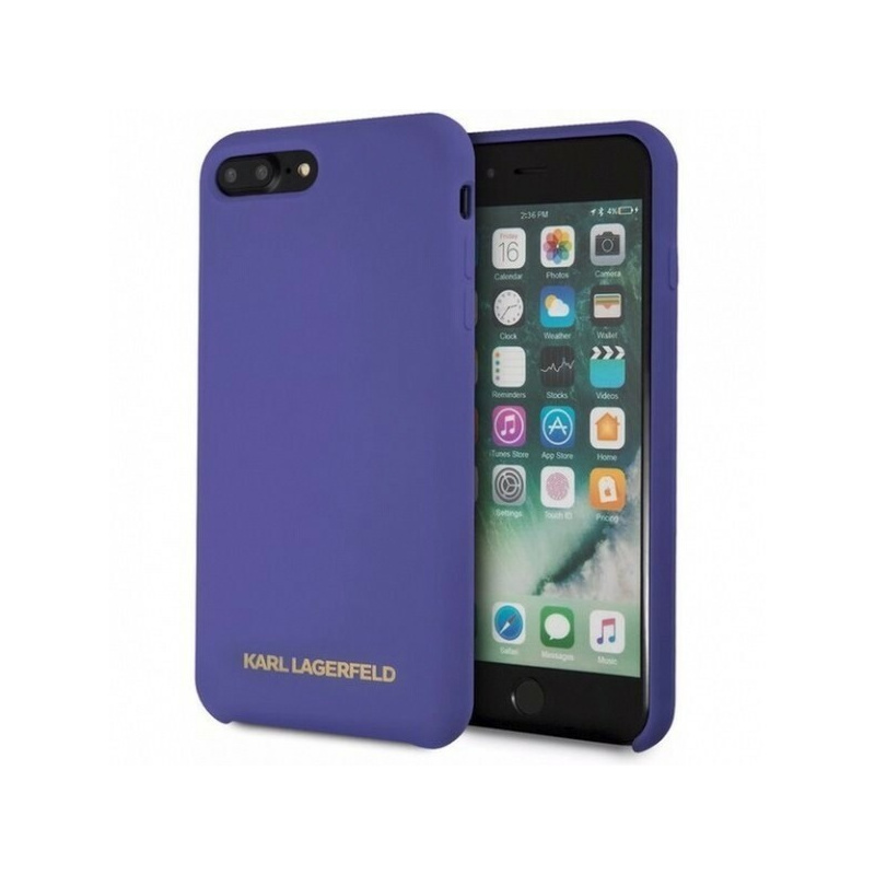 Karl Lagerfeld Distributor - 3700740435533 - KLD099PRP - Karl Lagerfeld KLHCI8LSLVOG iPhone 7/8 Plus hardcase purple Silicone - B2B homescreen