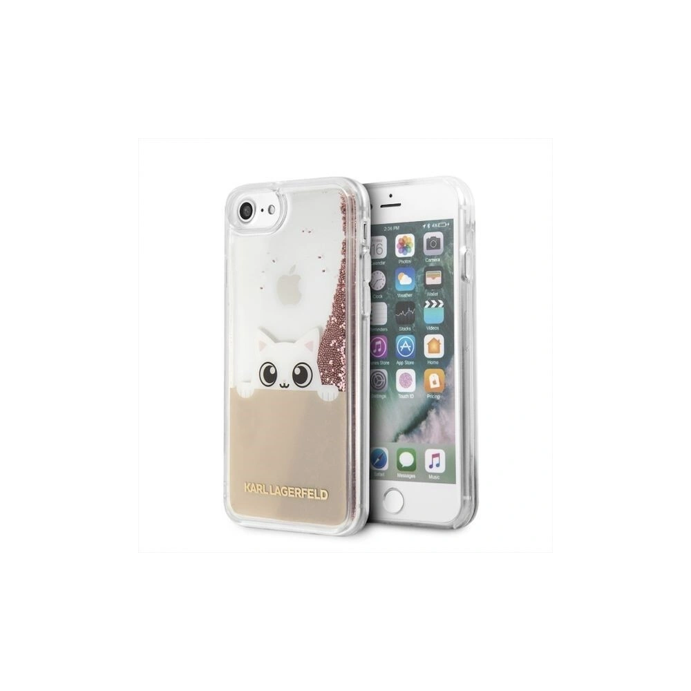 Hurtownia GSM - Karl Lagerfeld KLHCI8PABGNU Apple iPhone SE 2022/SE 2020/8/7 różowo-złoty/pink gold hard case Liquid Glitter - KLD101RS - {ean13} - Hurt
