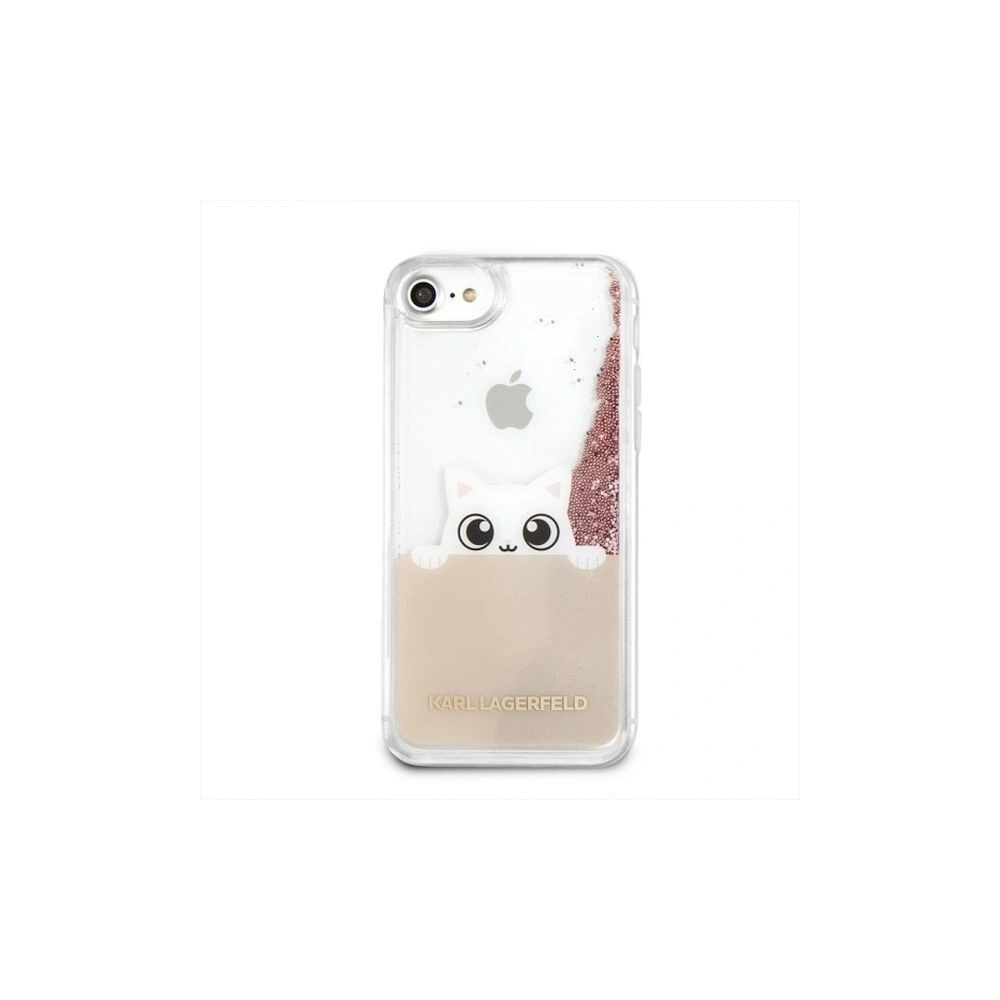 Hurtownia GSM - Karl Lagerfeld KLHCI8PABGNU Apple iPhone SE 2022/SE 2020/8/7 różowo-złoty/pink gold hard case Liquid Glitter - KLD101RS - {ean13} - Hurt