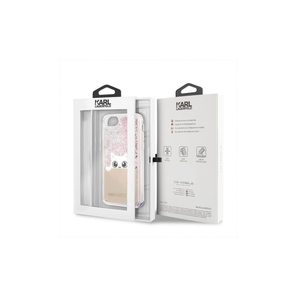 Hurtownia GSM - Karl Lagerfeld KLHCI8PABGNU Apple iPhone SE 2022/SE 2020/8/7 różowo-złoty/pink gold hard case Liquid Glitter - KLD101RS - {ean13} - Hurt