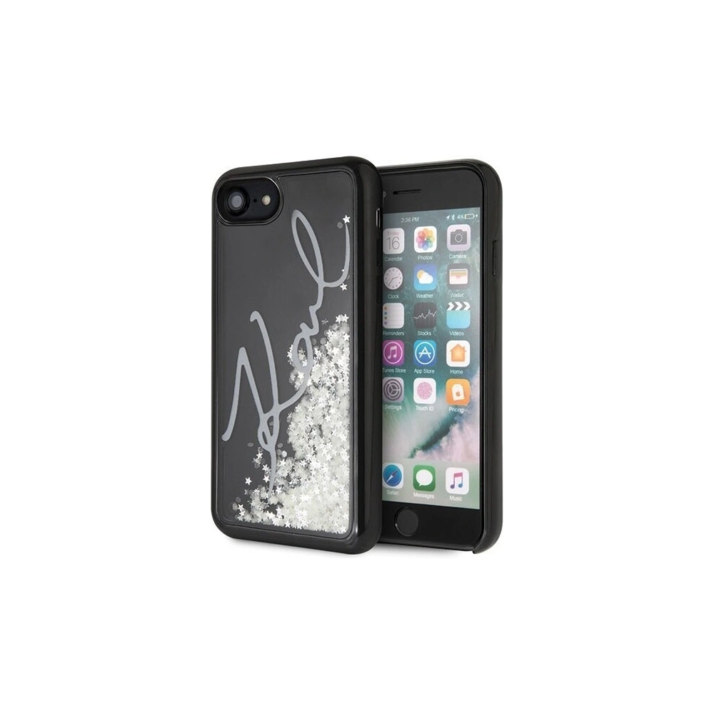 Hurtownia GSM - Karl Lagerfeld KLHCI8PH2IR Apple iPhone SE 2022/SE 2020/8/7 czarny/black Glitter Signature - Glow in the dark - KLD102BLK - {ean13} - Hurt
