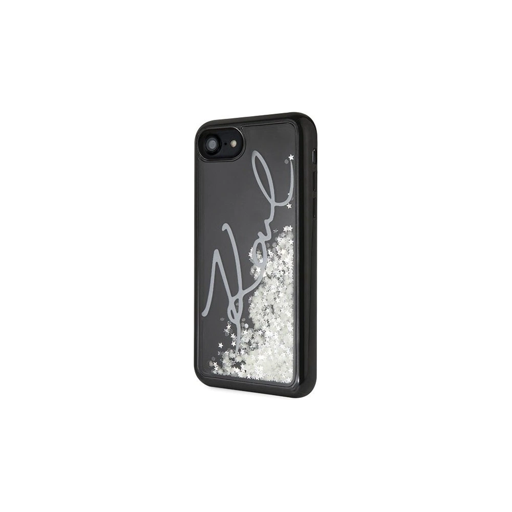 Wholesale Karl Lagerfeld KLHCI8PH2IR Apple iPhone SE 2022/SE 2020/8/7 black Glitter Signature - Glow in the dark - KLD102BLK - {ean13} - Hurt