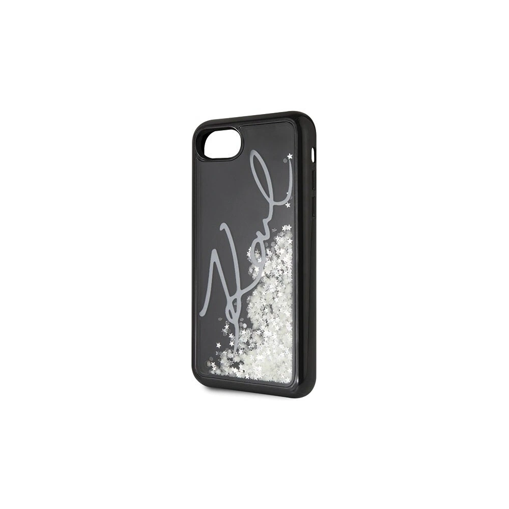 Wholesale Karl Lagerfeld KLHCI8PH2IR Apple iPhone SE 2022/SE 2020/8/7 black Glitter Signature - Glow in the dark - KLD102BLK - {ean13} - Hurt