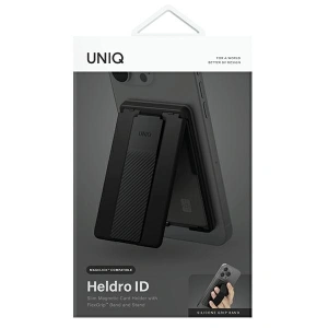 Hurtownia GSM - Magnetisches Wallet mit Stütze und Riemen UNIQ Heldro ID schwarz/mittlere Nacht schwarz - UNIQ1111 - {ean13} - Hurt