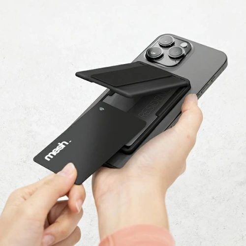 Magnetyczny portfel z podpórką i paskiem UNIQ Heldro ID granatowy/navy (storm blue)