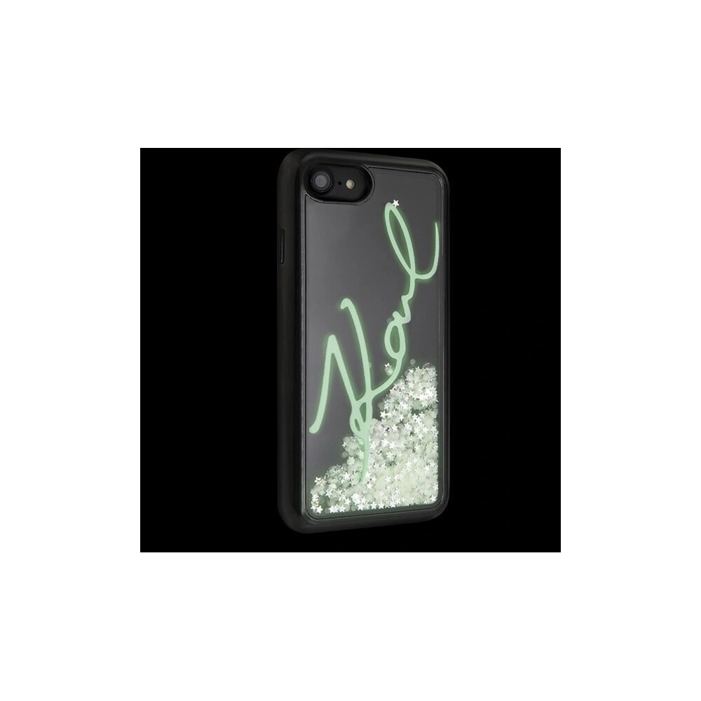 Wholesale Karl Lagerfeld KLHCI8PH2IR Apple iPhone SE 2022/SE 2020/8/7 black Glitter Signature - Glow in the dark - KLD102BLK - {ean13} - Hurt