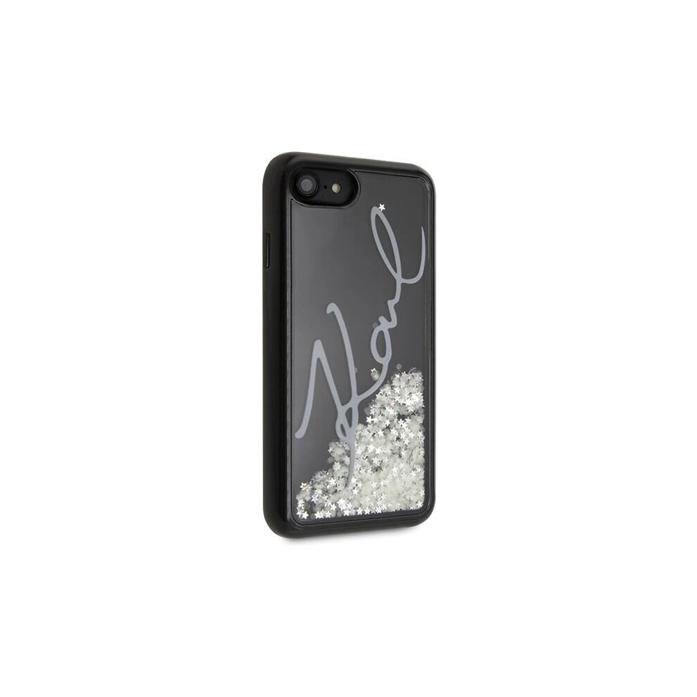 Wholesale Karl Lagerfeld KLHCI8PH2IR Apple iPhone SE 2022/SE 2020/8/7 black Glitter Signature - Glow in the dark - KLD102BLK - {ean13} - Hurt