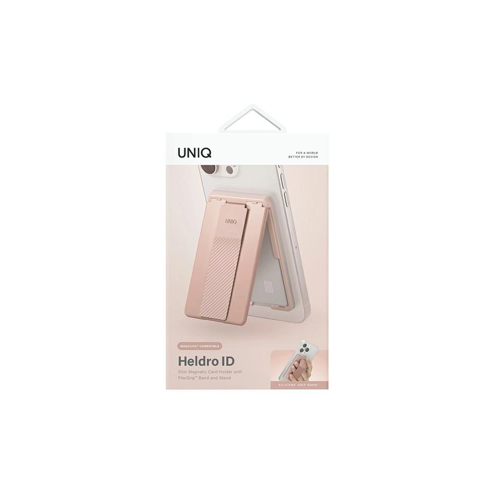 Hurtownia GSM - Magnetická peněženka s opěrkou a páskem UNIQ Heldro ID růžová/blush pink - UNIQ1113 - {ean13} - Hurt