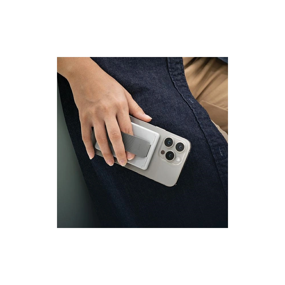 Hurtownia GSM - Magnetická peněženka s podložkou a páskem UNIQ Heldro ID šedá/chalk grey - UNIQ1114 - {ean13} - Hurt
