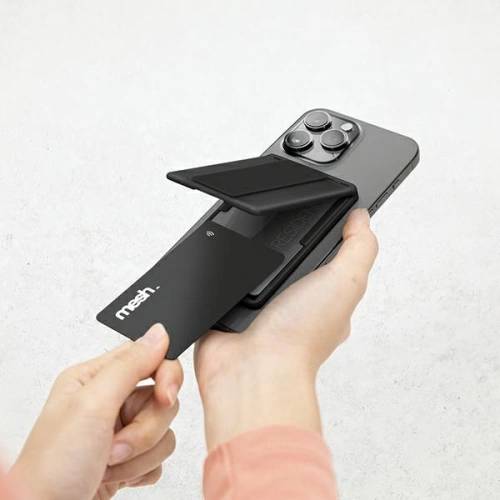 Magnetyczny portfel z podpórką i paskiem UNIQ Heldro ID szary/chalk grey