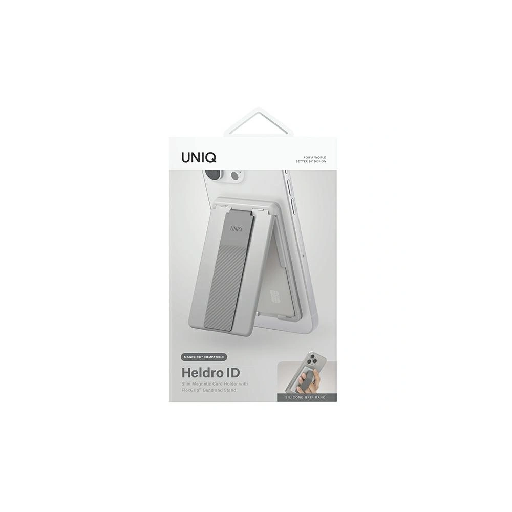 Hurtownia GSM - Magnetická peněženka s podložkou a páskem UNIQ Heldro ID šedá/chalk grey - UNIQ1114 - {ean13} - Hurt