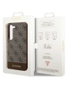 Etui Guess GUHCS24SG4GLBR Samsung Galaxy S24 hardcase Colecția Stripe 4G maro/brown