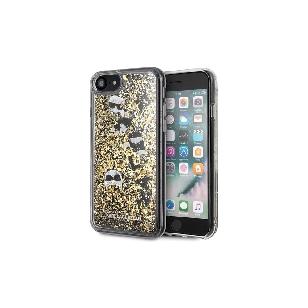 Hurtownia GSM - Karl Lagerfeld KLHCI8ROGO Apple iPhone SE 2022/SE 2020/8/7 czarno-złoty/black & gold hard case Glitter - KLD103BLKGLD - {ean13} - Hurt