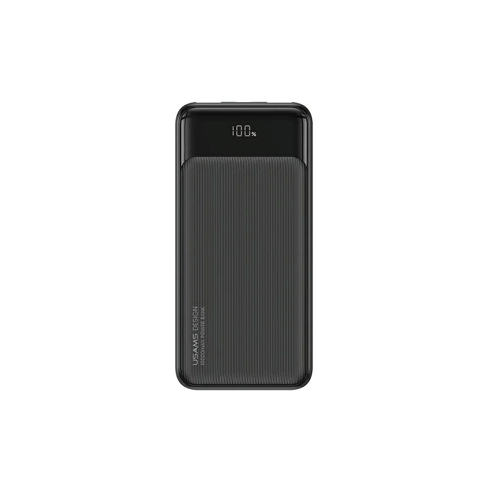 Hurtownia GSM - Powerbank USAMS US-CD202 30000mAh microUSB, USB-A, USB-C, 10W kijelzővel fekete - USA1083 - {ean13} - Hurt