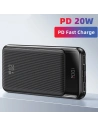 Hurtownia GSM - Powerbank USAMS US-CD201 30000mAh microUSB, USB-A, USB-C, 20W, PD, QC 3.0 cu ecran negru/black - USA1084 - {ean13} - Hurt