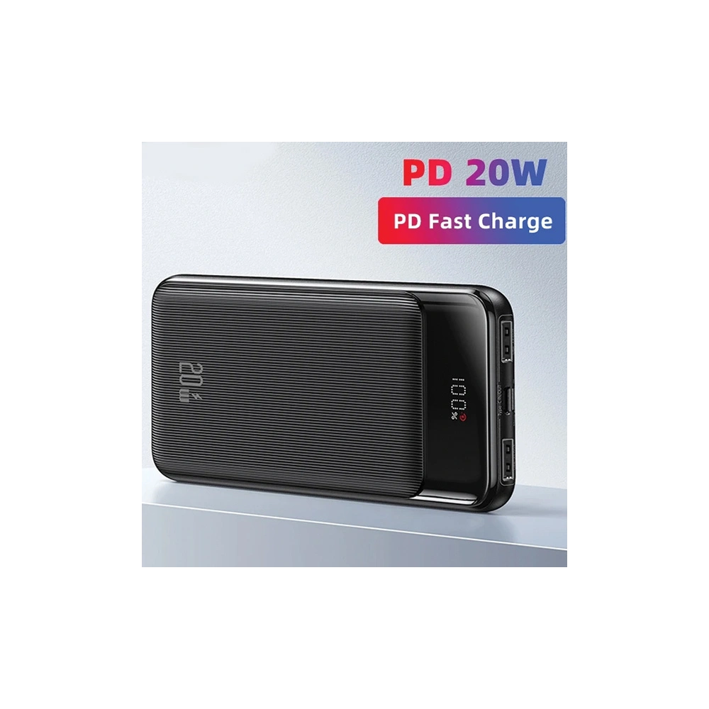 Hurtownia GSM - Powerbank USAMS US-CD201 30000mAh microUSB, USB-A, USB-C, 20W, PD, QC 3.0 cu ecran negru/black - USA1084 - {ean13} - Hurt