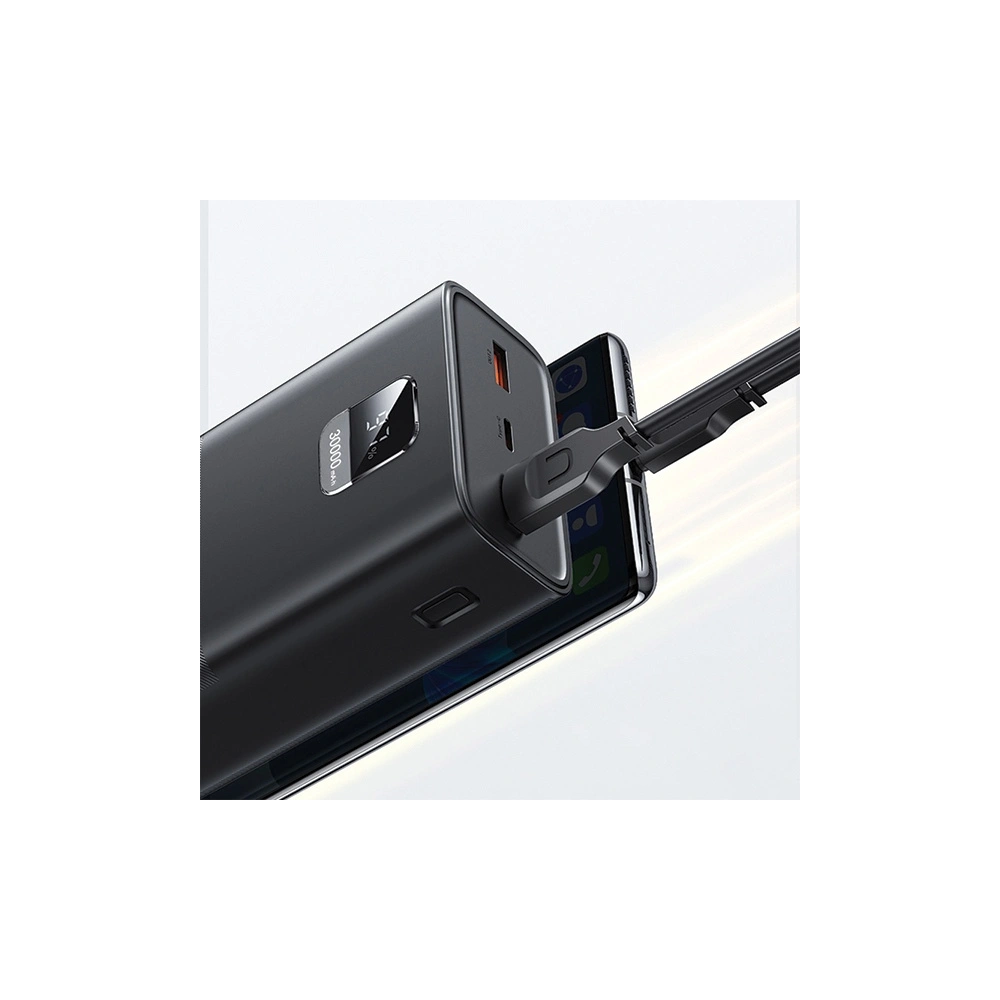 Hurtownia GSM - USAMS PB68 30000mAh teljesítménybank 2xUSB-A, USB-C, 20W, PD, QC 3.0 kijelzővel fekete színben - USA1085 - {ean13} - Hurt