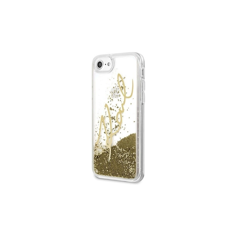 Wholesale Karl Lagerfeld KLHCI8SGGO Apple iPhone SE 2022/SE 2020/8/7 gold hard case Signature Liquid Glitter - KLD104GLD - {ean13} - Hurt