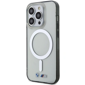 Hurtownia GSM - Etui BMW BMHMP15LHCRS Apple iPhone 15 Pro tvrzený kryt Silver Ring MagSafe transparentní - BMW663 - {ean13} - Hurt