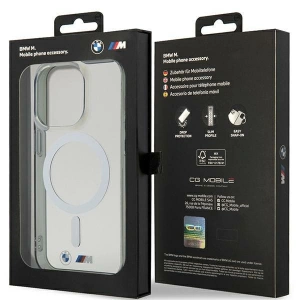 Hurtownia GSM - Etui BMW BMHMP15LHCRS Apple iPhone 15 Pro hardcase Silver Ring MagSafe transparent - BMW663 - {ean13} - Hurt