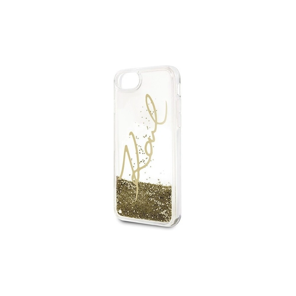 Wholesale Karl Lagerfeld KLHCI8SGGO Apple iPhone SE 2022/SE 2020/8/7 gold hard case Signature Liquid Glitter - KLD104GLD - {ean13} - Hurt