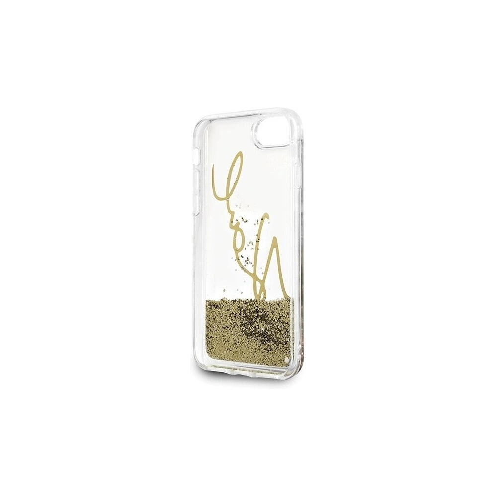 Wholesale Karl Lagerfeld KLHCI8SGGO Apple iPhone SE 2022/SE 2020/8/7 gold hard case Signature Liquid Glitter - KLD104GLD - {ean13} - Hurt