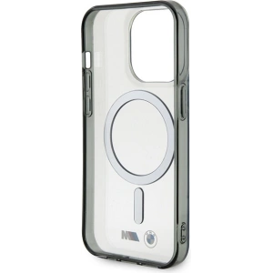 Hurtownia GSM - Etui BMW BMHMP15XHCRS Apple iPhone 15 Pro Max keménytok Silver Ring MagSafe átlátszó - BMW665 - {ean13} - Hurt