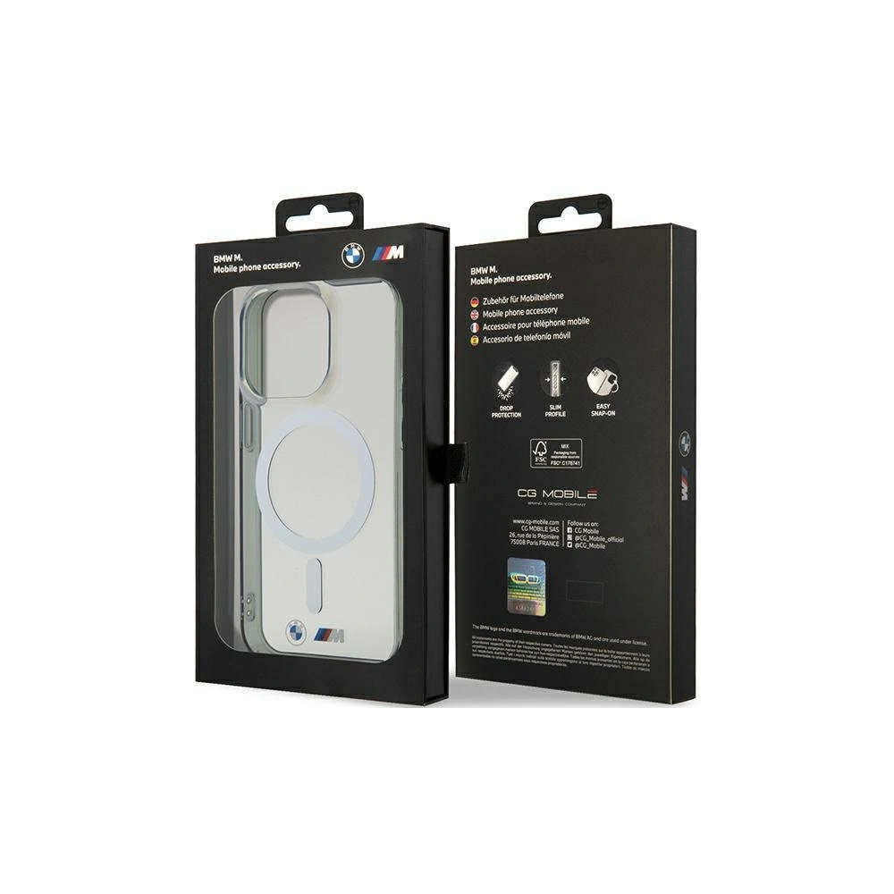 Hurtownia GSM - Etui BMW BMHMP15XHCRS Apple iPhone 15 Pro Max hardcase Silver Ring MagSafe transparent - BMW665 - {ean13} - Hurt