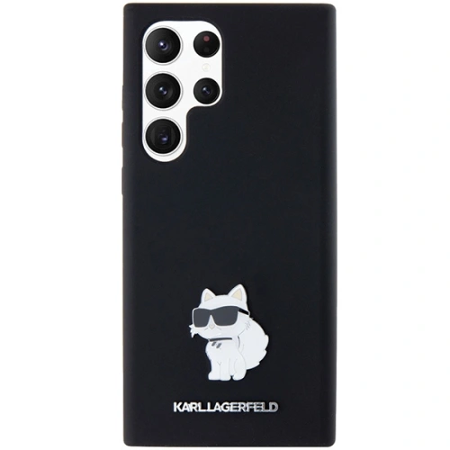 Etui Karl Lagerfeld KLHCS23LSMHCNPK Samsung Galaxy S23 Ultra hardcase Silicone Choupette Metal Pin czarny/black