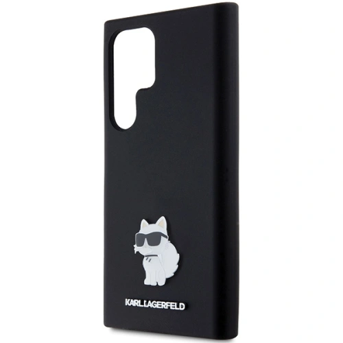 Etui Karl Lagerfeld KLHCS23LSMHCNPK Samsung Galaxy S23 Ultra hardcase Silicone Choupette Metal Pin czarny/black