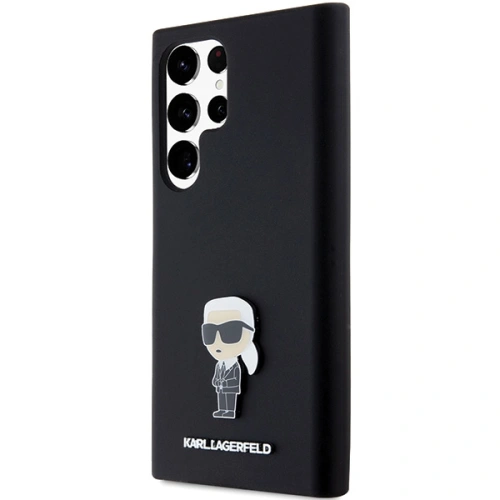 Etui Karl Lagerfeld KLHCS23LSMHKNPK Samsung Galaxy S23 Ultra Silicone Ikonik Metal Pin czarny/black