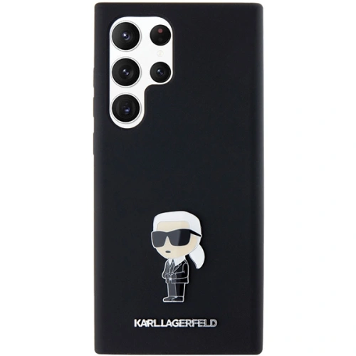 Etui Karl Lagerfeld KLHCS23LSMHKNPK Samsung Galaxy S23 Ultra Silicone Ikonik Metal Pin czarny/black