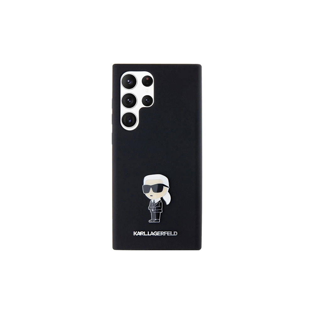 Hurtownia GSM - Etui Karl Lagerfeld KLHCS23LSMHKNPK Samsung Galaxy S23 Ultra Silicone Ikonik Metal Pin černý/black - KLD1937 - {ean13} - Hurt