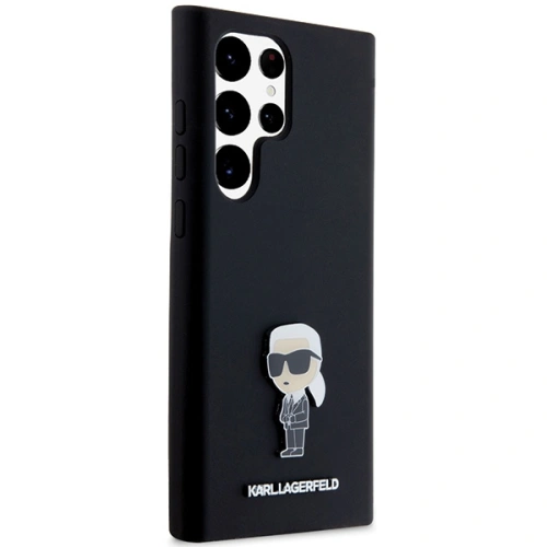 Etui Karl Lagerfeld KLHCS23LSMHKNPK Samsung Galaxy S23 Ultra Silicone Ikonik Metal Pin czarny/black