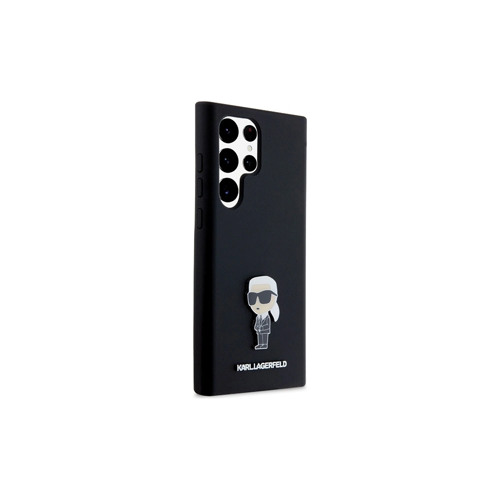 Hurtownia GSM - Etui Karl Lagerfeld KLHCS23LSMHKNPK Samsung Galaxy S23 Ultra Silicone Ikonik Metal Pin černý/black - KLD1937 - {ean13} - Hurt