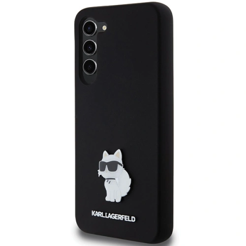Etui Karl Lagerfeld KLHCS23MSMHCNPK Samsung Galaxy S23+ Plus hardcase Silicone Choupette Metal Pin czarny/black